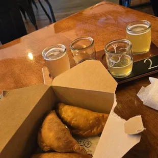 Empanadas and beer. What a perfect combo