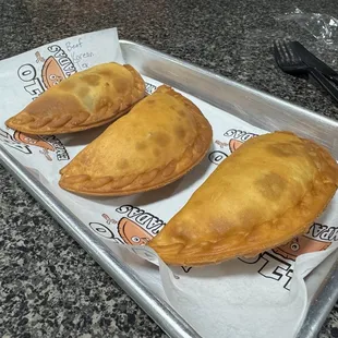 Beef, Korean, TexMex Empanadas.