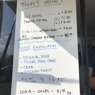 Menu 2/21/18