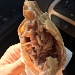 Delicious Chicken Parm Empanada made with shredded white meat chicken!