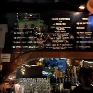 Drink menu