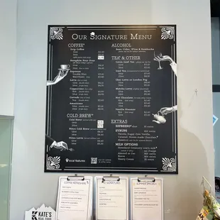 Drink menu