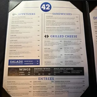 the menu