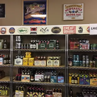 a variety of craft beers