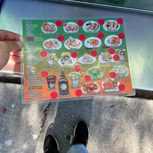 Full menu with prices!