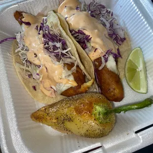Beer Battered Fish Tacos