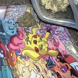 Rolling tray and herbs