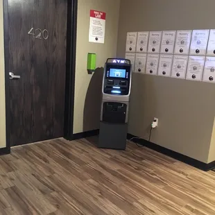 Atm and the door leading to showroom