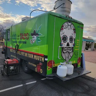 View the back of the truck