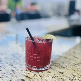 Blackberry Bourbon Smash made with Woodford Reserve.
