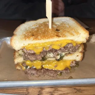 Green Chile patty melt