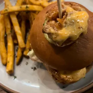 Bang bang shrimp burger