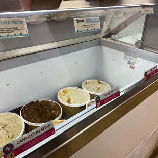 a variety of ice creams