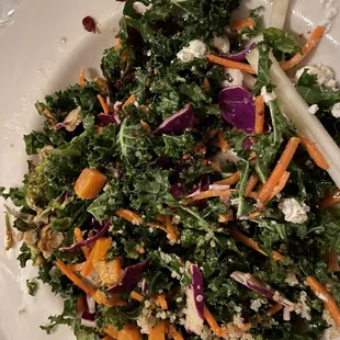 Kale salad with vinaigrette.