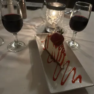 Cheesecake and Port for perfect ending