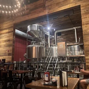 Cocktail/Bar area with tanks and vessels.