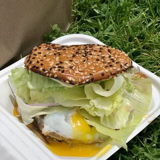 Double Best Damn Grass Fed Cheeseburger