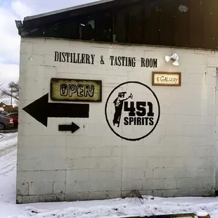 View from Gattos Pizza parking lot. Entrance right around this corner.