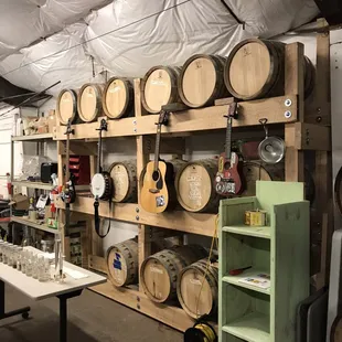 Aging barrels are part of their unique blends!