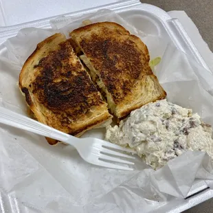 Buffalo Chicken melt and potato salad