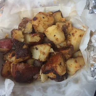 Cajun home fries - great crisp, underwhelming flavor