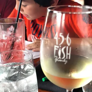 Buttery Chardonnay and a Shirley Temple.