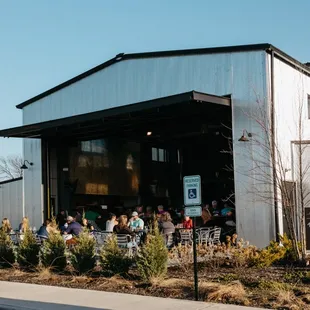 The North Patio at 45th Parallel Distillery.