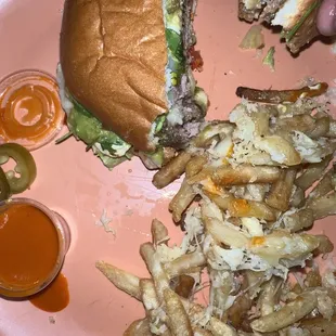 The Mexican Burger Garlic Parmesan Fries