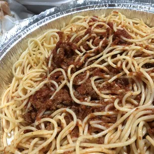Spaghetti with meat sauce