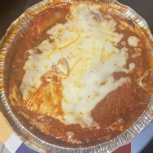 Beef Lasagna. Enough for two.