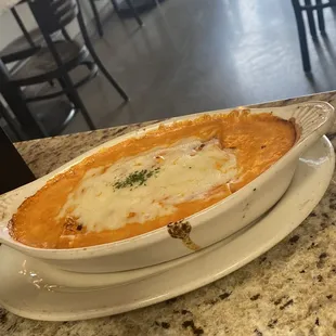 Try the new Chicken Cannellioni with Santa Rosa Cream sauce topped with fresh mozzarella, comes with bread and butter for $8.99