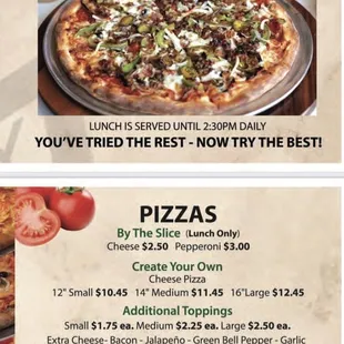 the menu