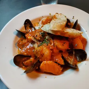 Seafood linguine minus the linguine