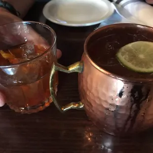 Old Fashioned and Moscow Mule
