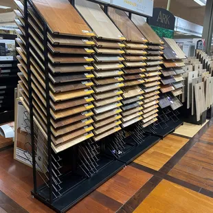 a display of hardwood floors
