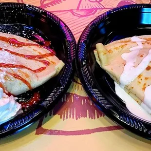 Strawberry Mascarpone + Bacon &amp; Egg   Delicious. Was not expecting them to be this large. Definitely only needed one.