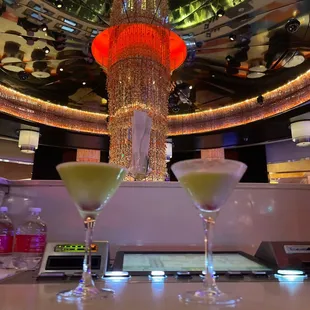 two martinis on the bar