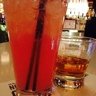 Passion Fruit Martini and whiskey