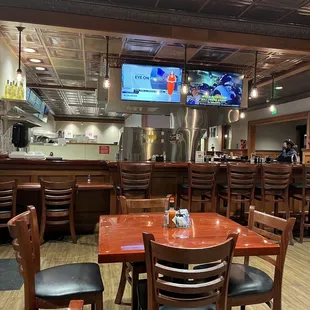 Some of the seating and TV&apos;s