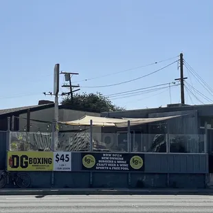 a bicycle parked in front of it