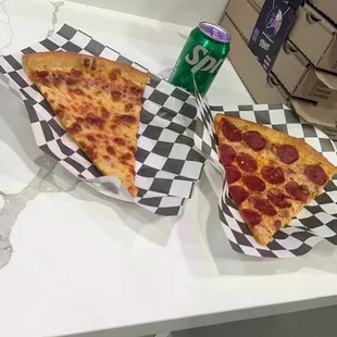 2 Slice Combo, comes with 2 slices and a soda can