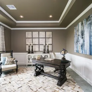 interior sun filled study