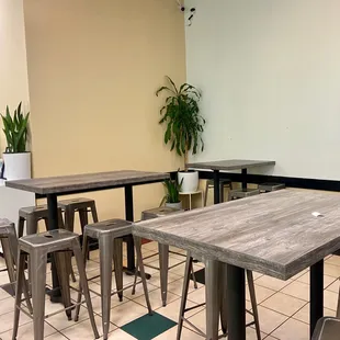 tables and chairs