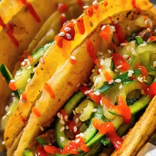 a closeup of a taco