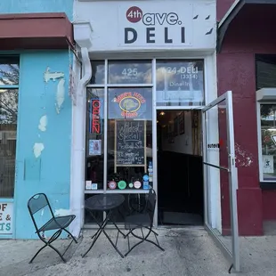 View of the front of the restaurant.