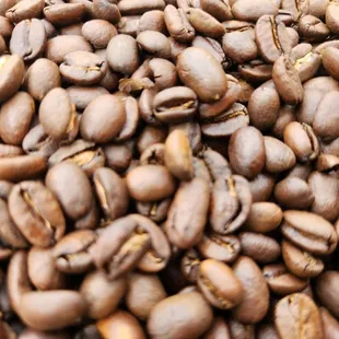 a pile of coffee beans