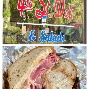 Saturday afternoon calls for a Reuben sandwich with a delicious layer of cheese on top. (*‿*) Excellent!