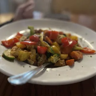 Asian stir fry with coconut jasmine rice.