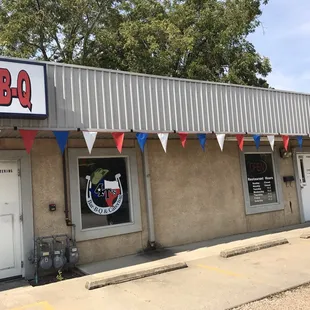 the front of the building