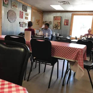 people sitting at tables